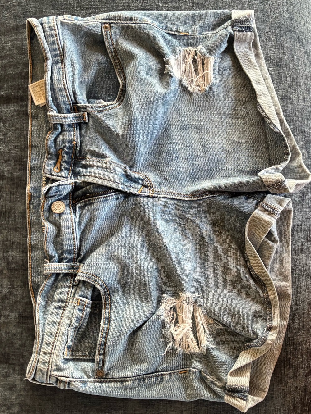 Ripped High-Rise Light Blue Denim Shorts - Women old navy size 12
